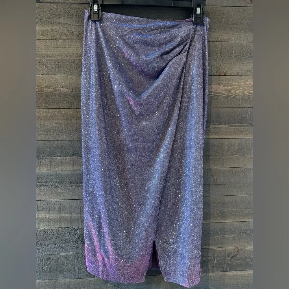 NWT Lulus glitter shimmer midi skirt size small - Picture 1 of 7